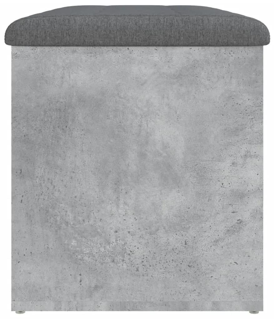 Banco de arrumação 82x42x45 cm derivados madeira cinza cimento