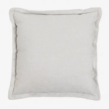 Almofada Quadrada 50x50 Cm Em Tecido Kata Tecido Creme Bege - Sklum