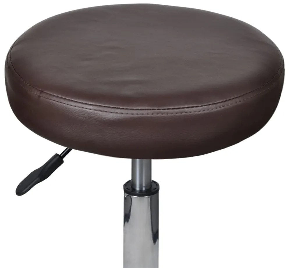 Bancos de escritório 2 pcs 35,5x84 cm couro artificial castanho