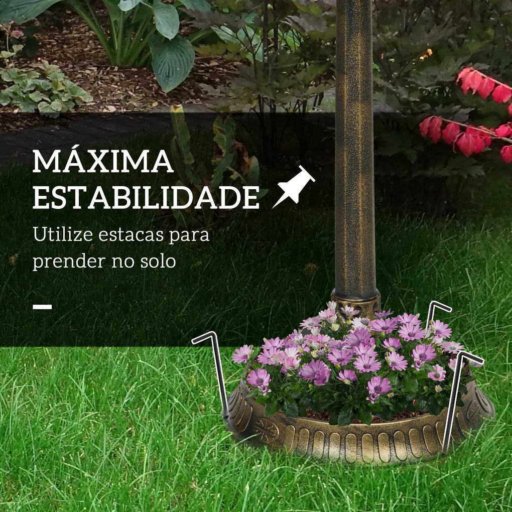 Banheira para Pássaros de Jardim Altura 72 cm Comedouro para Pássaros