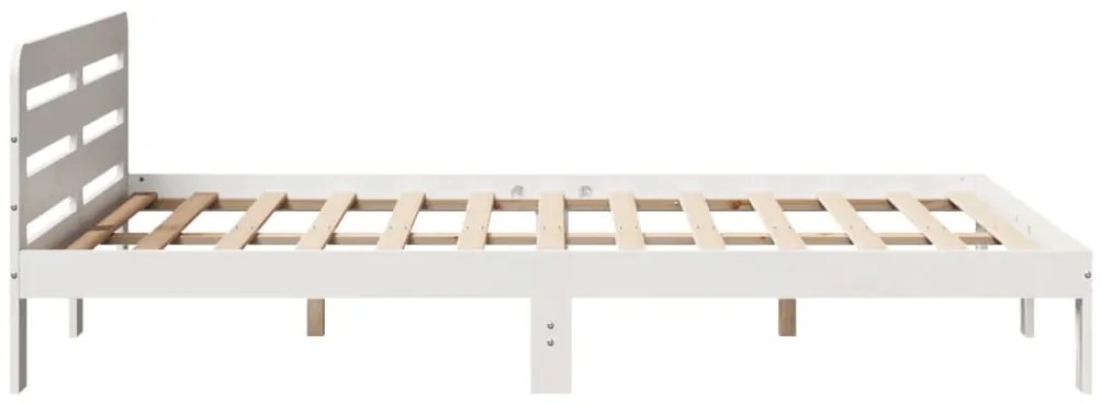 Cama sem colchão 120x190 cm madeira de pinho maciça branco