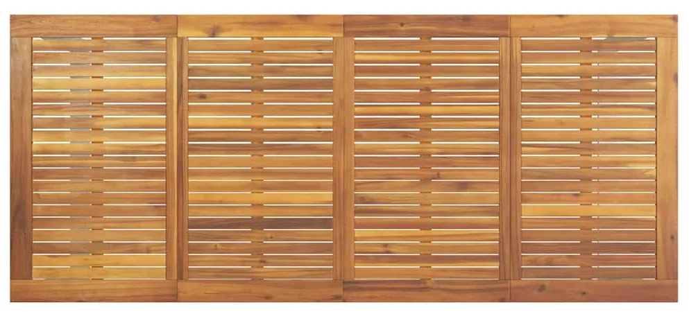 Mesa de Jantar Externa vidaXL Cinza 200x90x75 cm Aço&amp;Madeira Sólida Ac