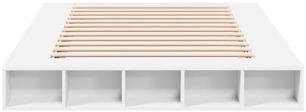 Estrutura de cama 160x200 cm derivados de madeira branco