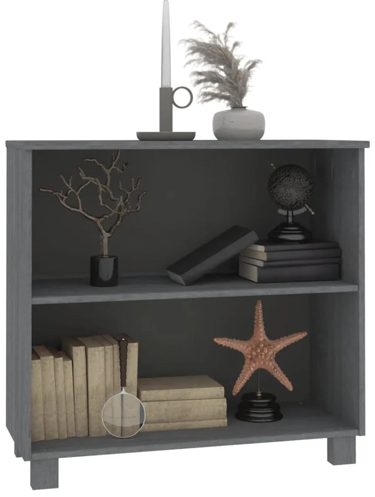 Aparador HAMAR 85x35x80 cm pinho maciço cinza-escuro