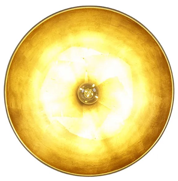 Candeeiro de teto preto com dourado 42 cm ajustável - Magnax Industrial