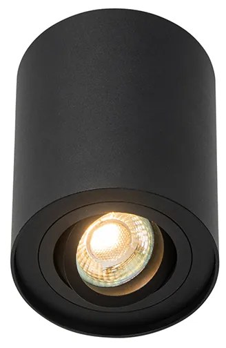 Foco de teto moderno preto rotativo e inclinável - Rondoo Up Moderno