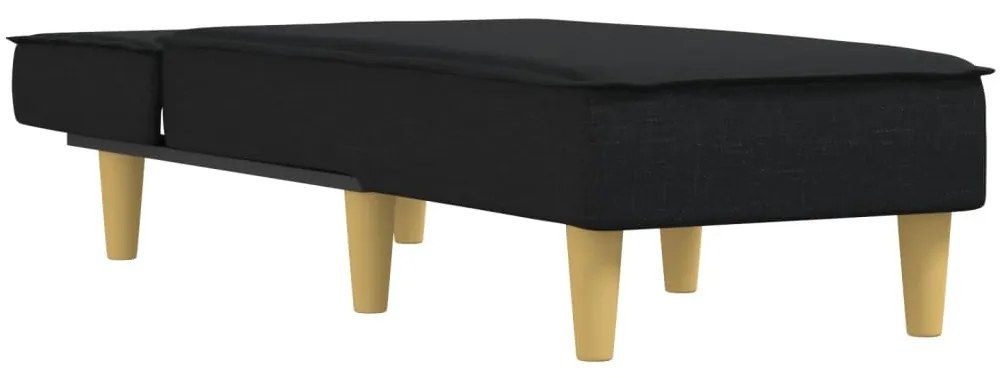 Chaise longue tecido preto