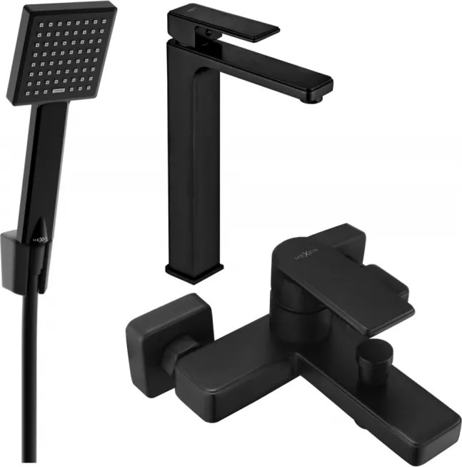 Mexen Mino R45 conjunto de banheira, preto - 72413R45-70