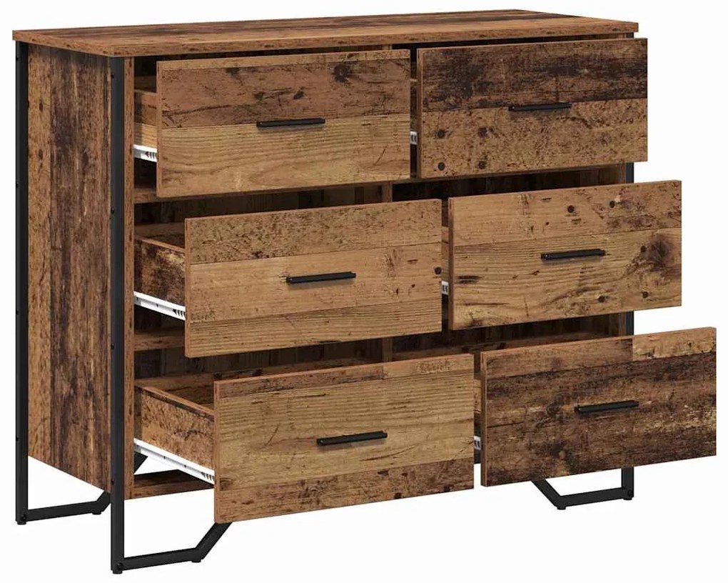 Cômoda Madeira Velha 91x35.5x74.5 cm Madeira de Engenharia