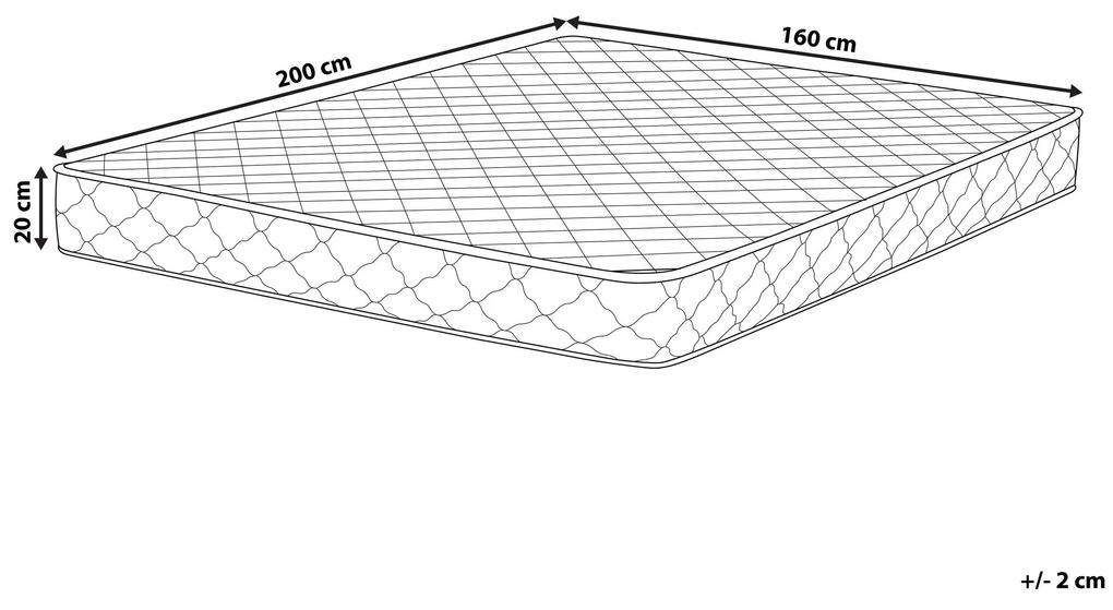 Colchão de molas ensacadas de duas faces médio/firme 160 x 200 cm DUO Beliani