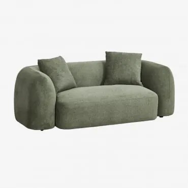Sofá Coco 2 Lugares Em Chenille Chenille Verde Sálvia - Sklum
