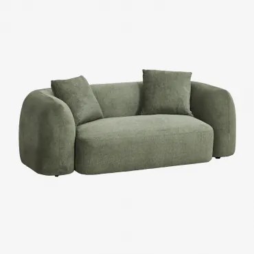 Sofá De 2 Lugares Em Chenille Coco Chenille Verde Sálvia - Sklum