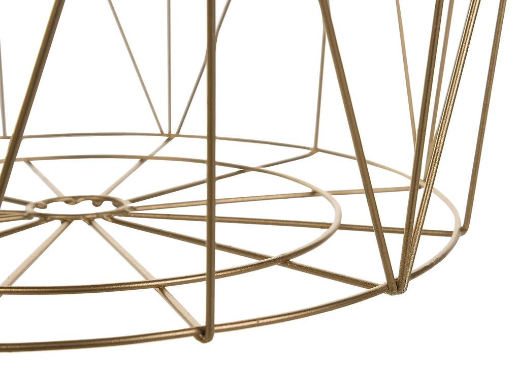 Mesa de apoio em metal ⌀ 40 cm dourado LANARK Beliani