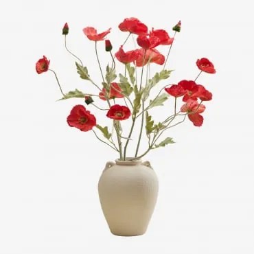 Ramo Decorativo Florinda Vermelho Papoula - Sklum