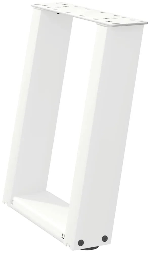 Pés para mesa de centro em formato de U, 2 peças, branco, 38x(42-43) c