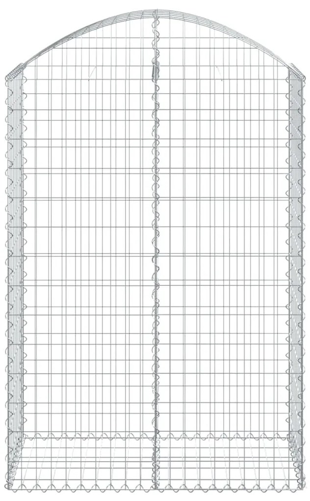 Cesto gabião arqueado 100x50x140/160 cm ferro galvanizado