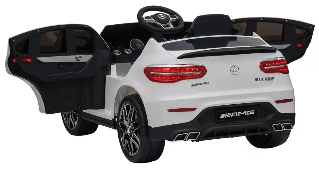 HOMCOM Mercedes AMG Carro elétrico para crianças de 3-5 Anos com controle  remoto com música e luzes Bateria de abertura de porta dupla 12V Carga 30kg  115x70x55cm