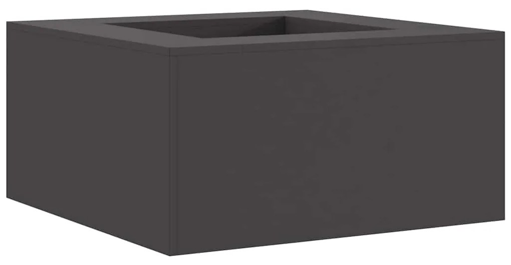Fogueira VidaXL Quadrada Preta 80x80x40 cm Aço