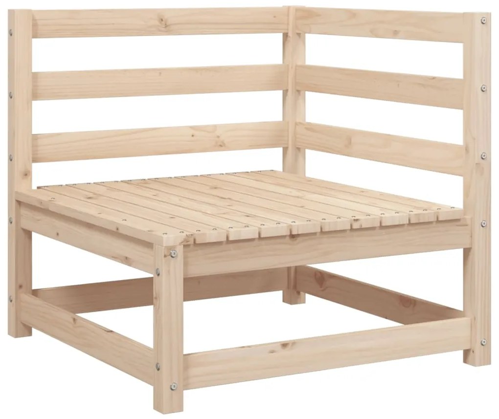 7 pcs conjunto de sofás para jardim madeira de pinho maciça