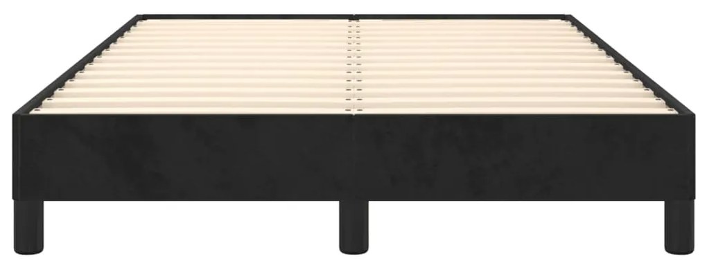 Estrutura de cama sem colchão 120x200 cm veludo preto