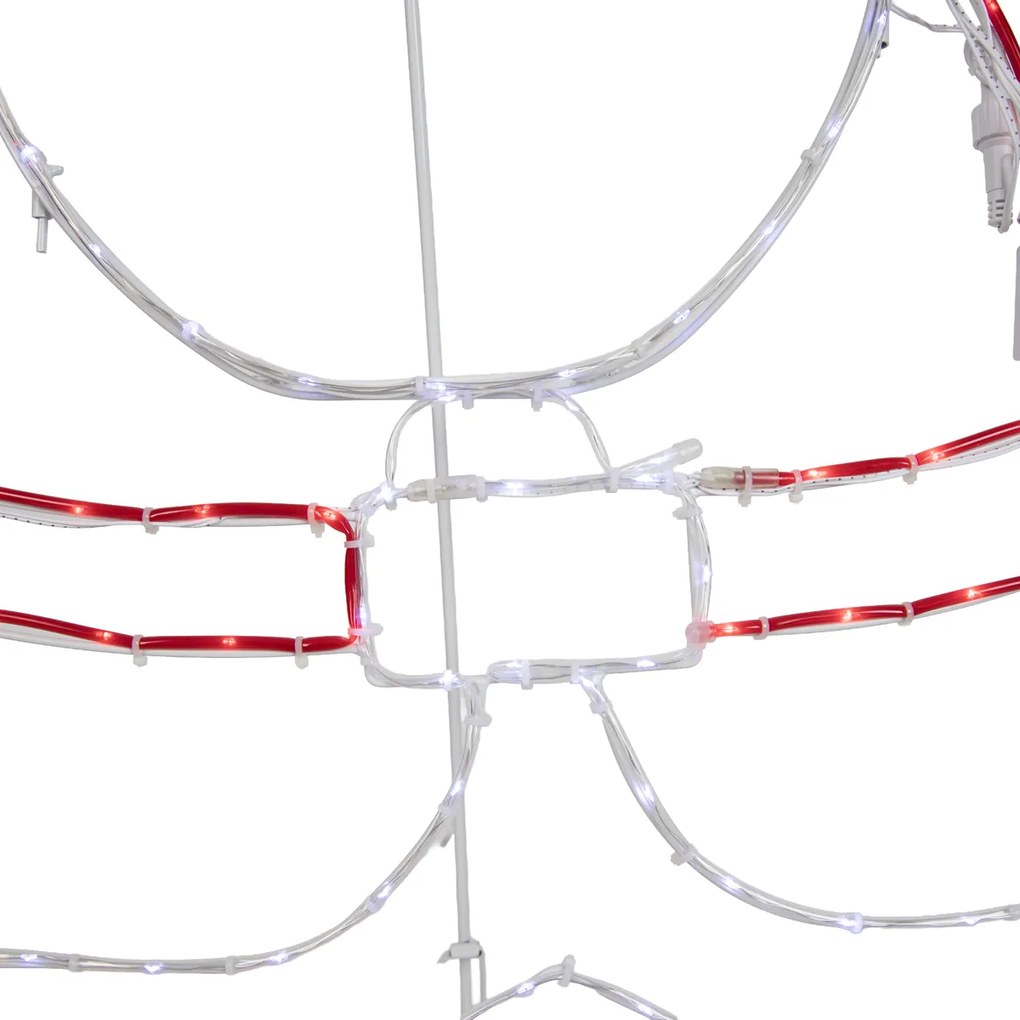 Candeeiro de pé de Natal Pai Natal 117cm incl. LED com temporizador IP44 - Pax