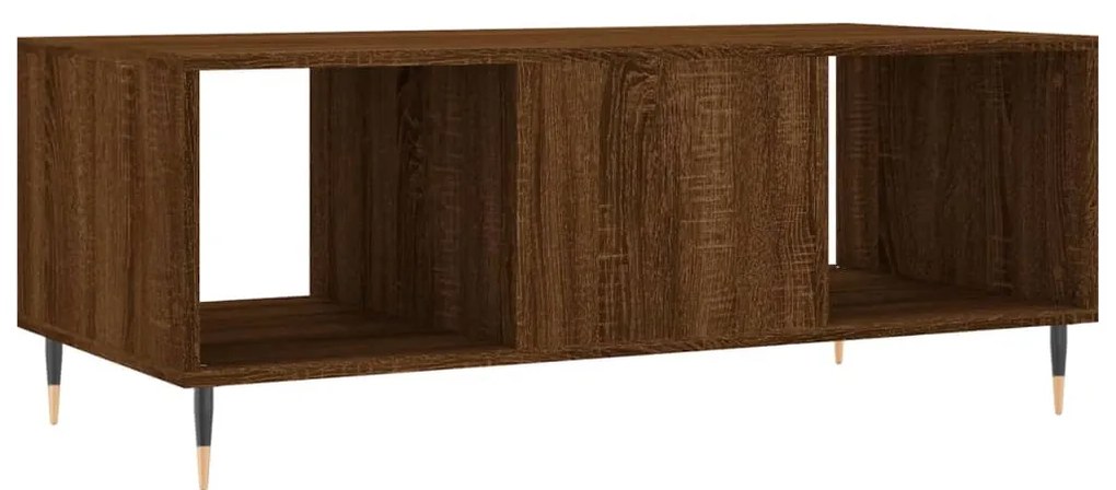 Mesa de centro 102x50x40 cm derivados madeira carvalho castanho