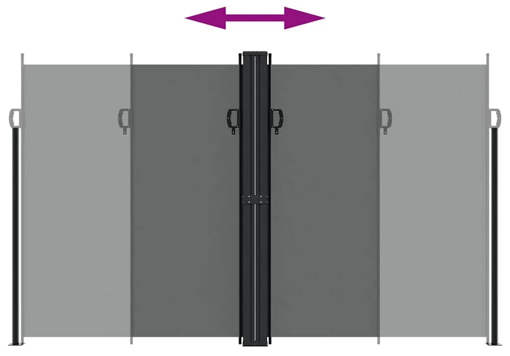 Toldo lateral retrátil 200x600 cm antracite