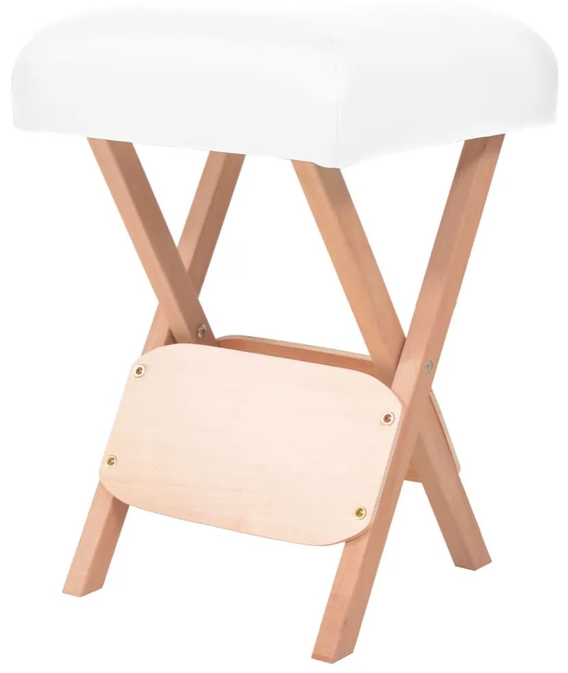 Banco de massagem dobrável assento c/ 12 cm de espessura branco