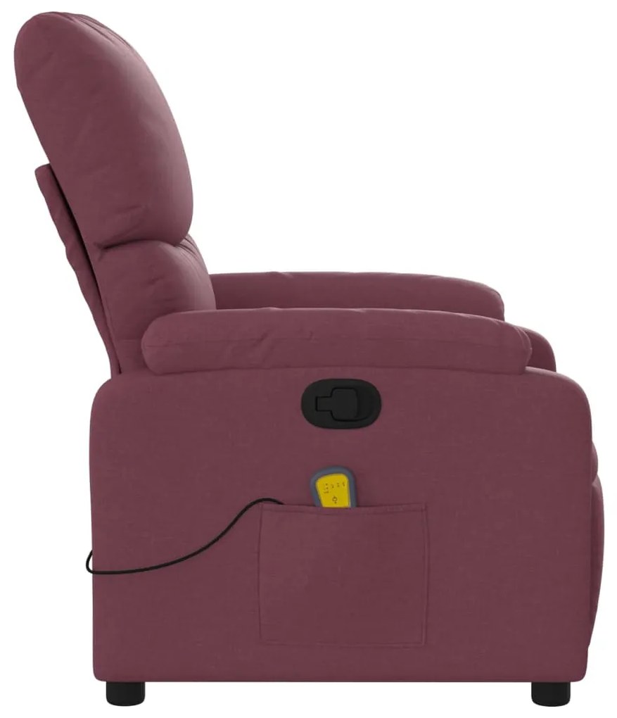 Poltrona de massagens reclinável tecido roxo