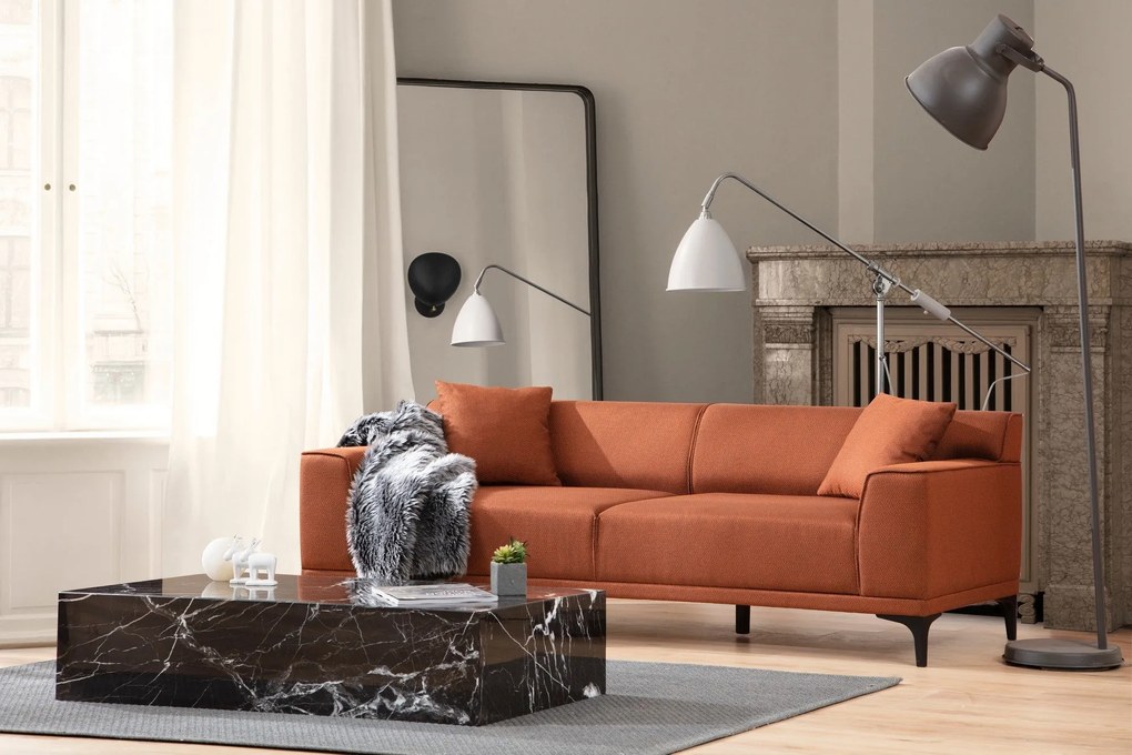 **** Sofá de 3 Lugares Petra – Laranja – 215x87x86 cm

**