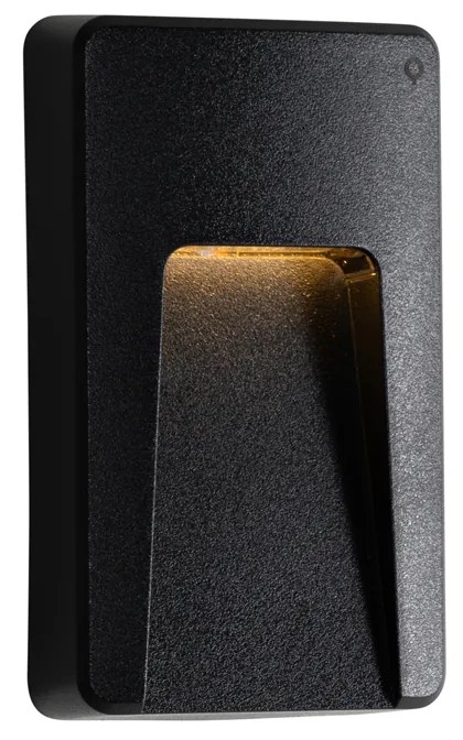 Conjunto de 2 Candeeiros de Parede Exteriores Retangulares Pretos com LED IP65 - Gem Moderno