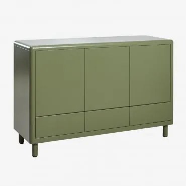 Aparador 120x40 Cm Em Aço Michigan Verde Azeitona Intenso - Sklum
