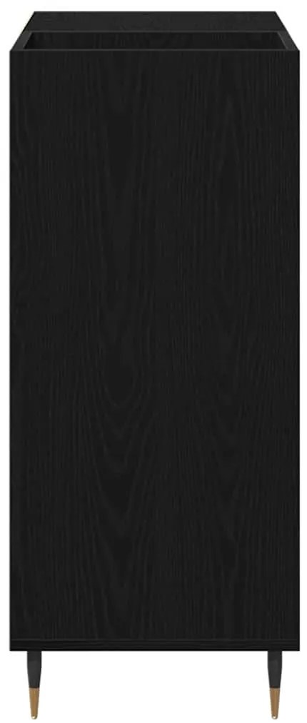 Armário de Gravação vidaXL Carvalho Preto 84,5x38x89 cm Madeira de Eng