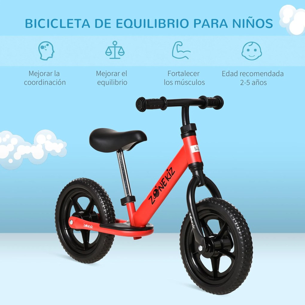 HOMCOM Bicicleta sem Pedais para Crianças acima de 3 Anos com Assento