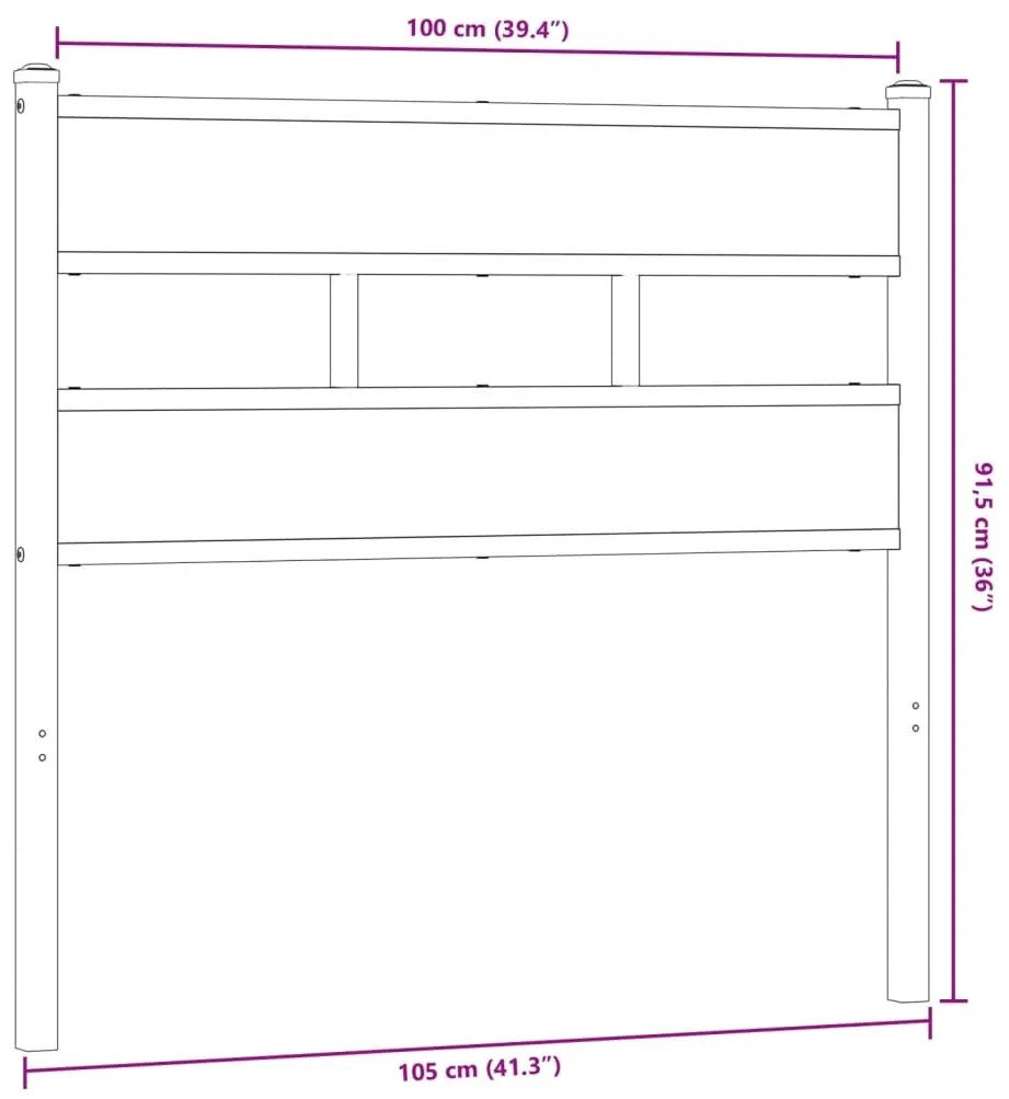 Cabeceira de cama 100cm derivados madeira/ferro carvalho sonoma