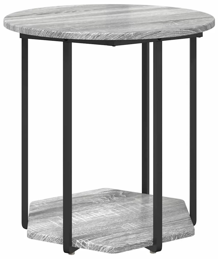 Conjunto de Mesas Laterais 2 pcs em Cinza Sonoma, Madeira Revestida e