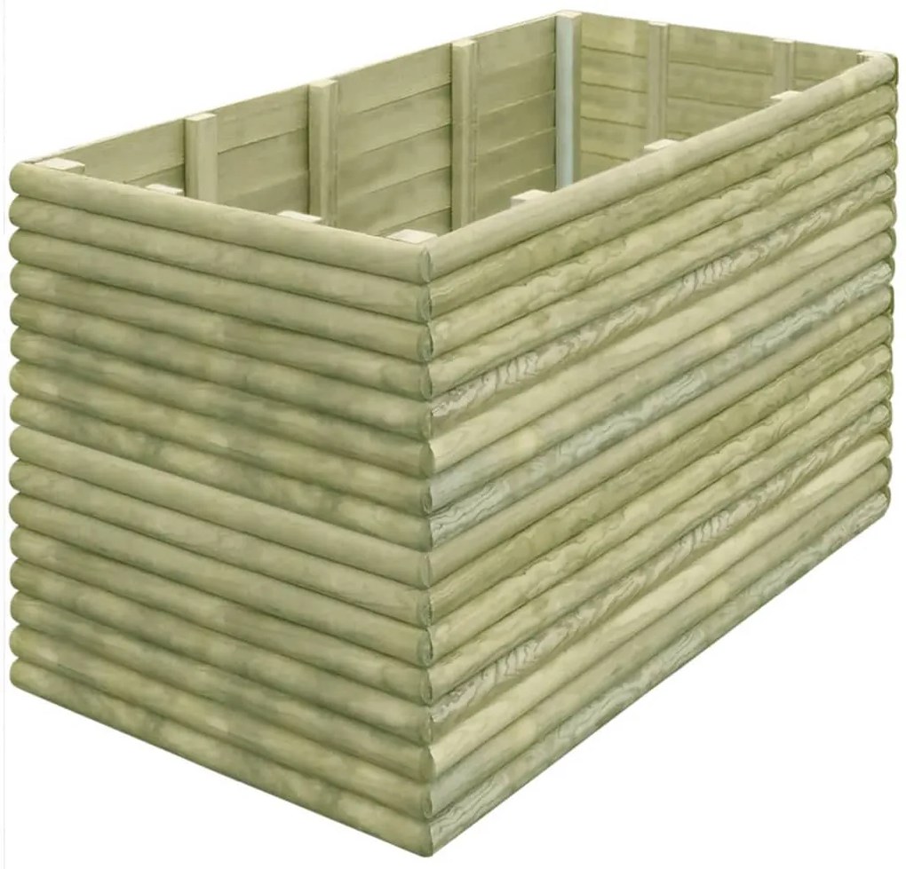 vidaXL Canteiro elevado p/ jardim 150x106x96 cm pinho impregnado 19mm