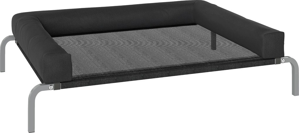 PawHut Cama elevada para cão refrescante, cama de campanha para cães interior exterior portátil, 110 x 75 x 30 cm, preto | Aosom Portugal