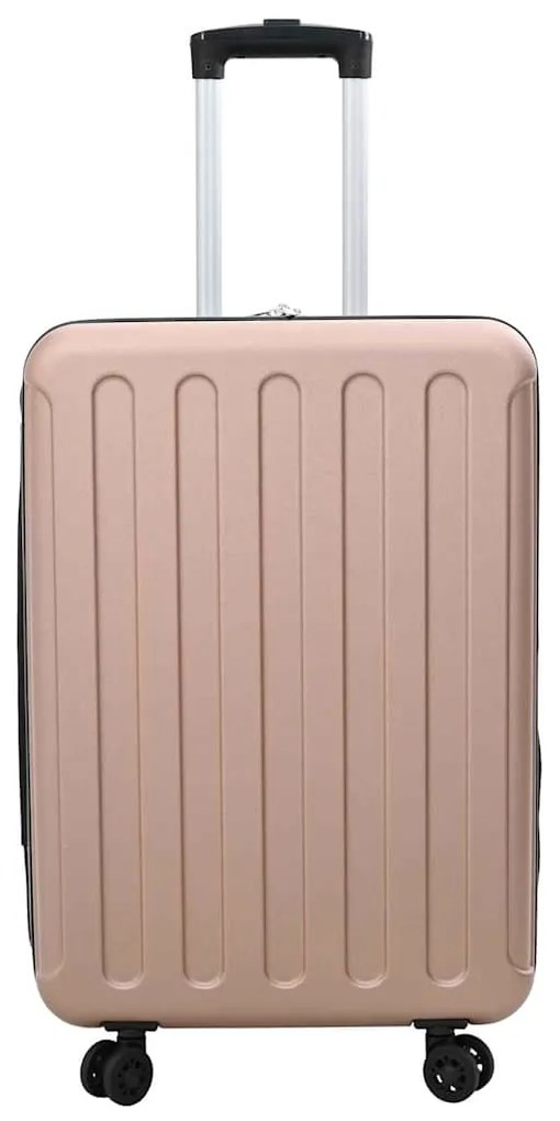 Mala Dobrável Casco Duro 24'' Rosa Dourada 43x27x66 cm ABS