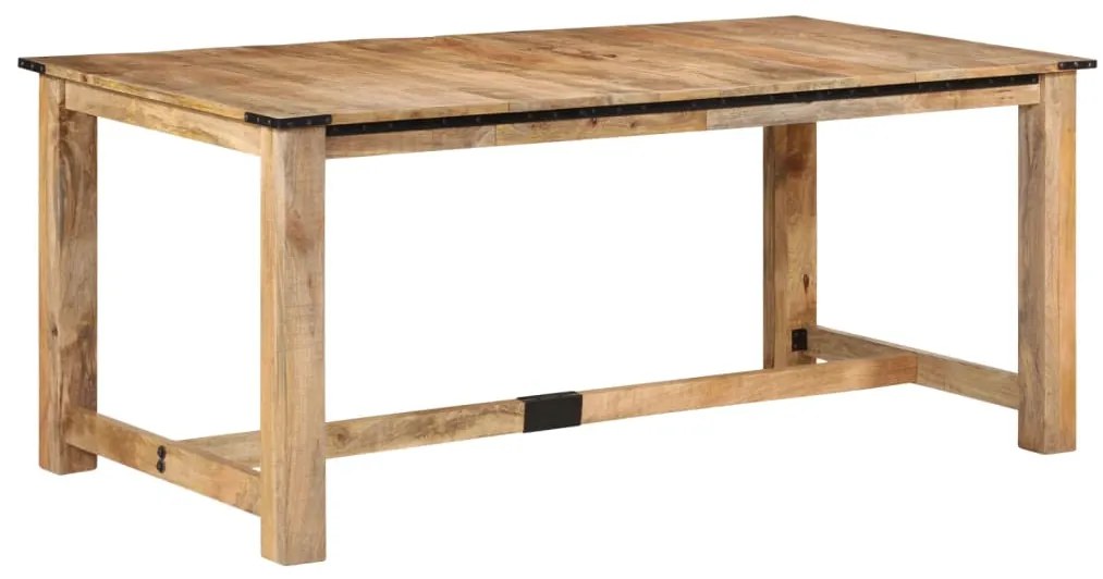 Mesa de jantar 180x90x75 cm madeira de mangueira maciça