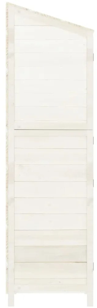 Abrigo de jardim 55x52x174,5 cm madeira de abeto maciça branco