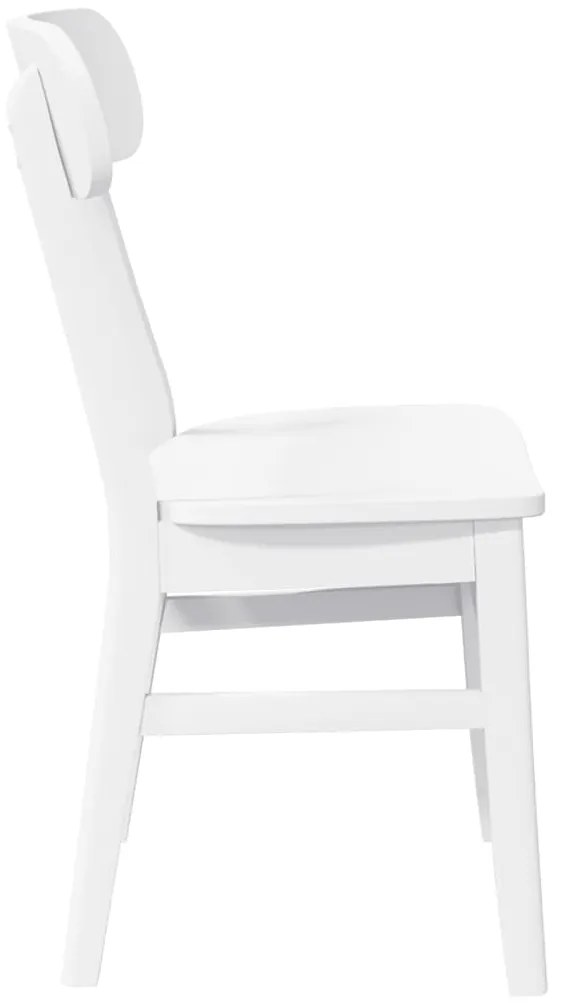 Cadeiras de jantar 2 pcs madeira de seringueira maciça branco