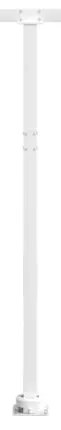 Conjunto de postes para toldo 600x245 cm ferro branco