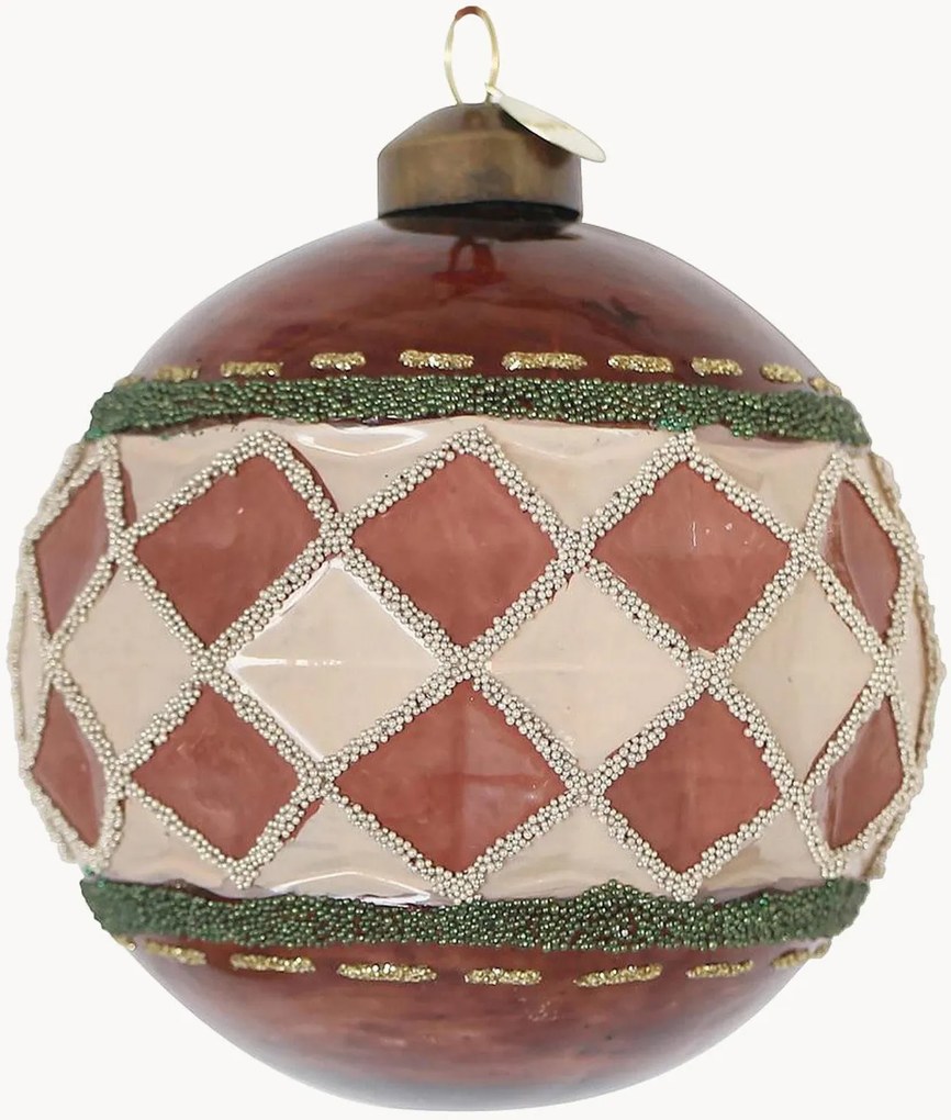 Bolas de Natal de vidro Geometrical, conjunto de 8
