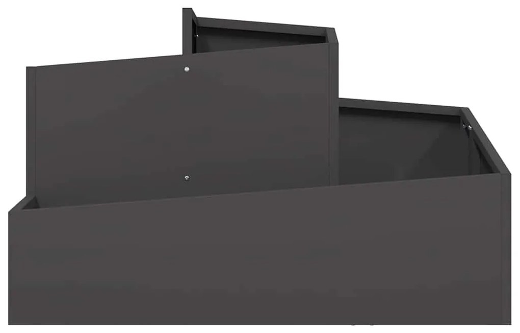 Vaso Preto 80x80x50 cm Aço Laminado a Frio