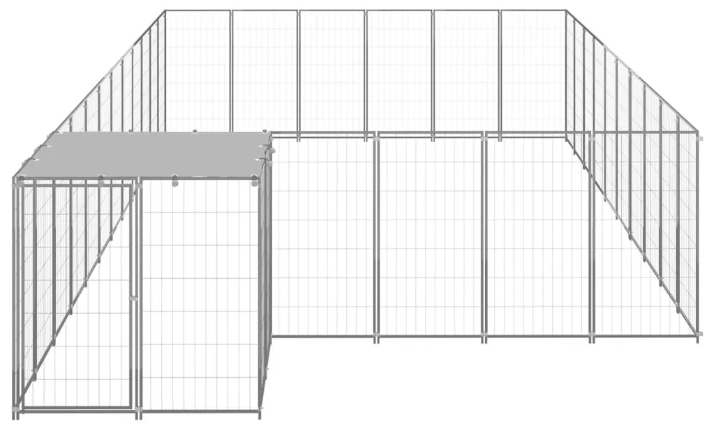 Canil 19,36 m² aço prateado