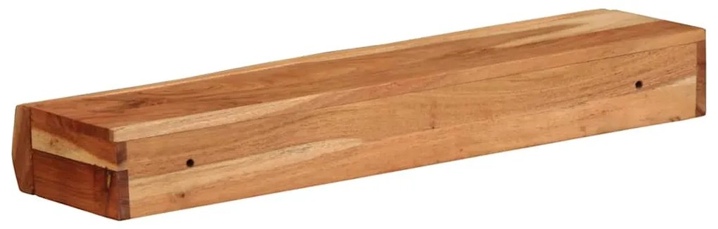 Prateleiras parede 2 pcs 60x17x8 cm madeira de acácia maciça