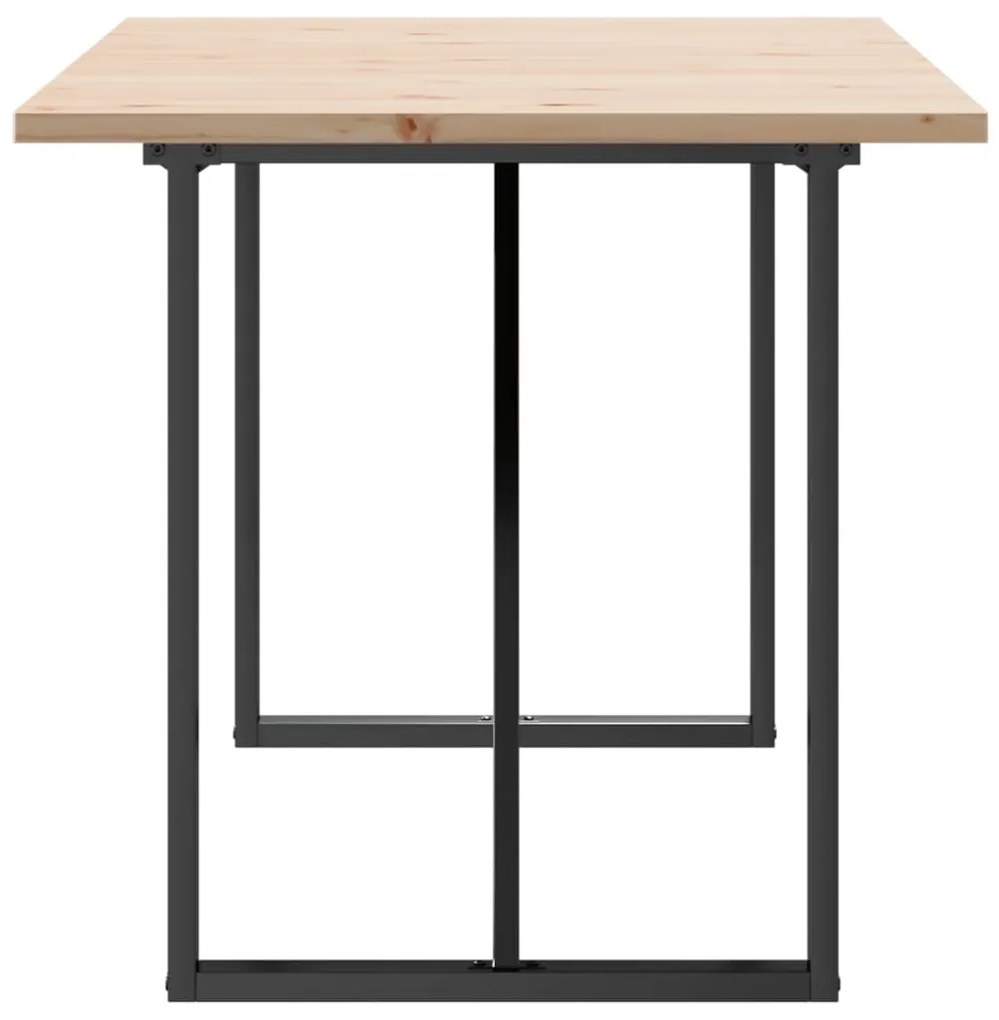 Mesa de jantar estrutura em O 160x80x75,5cm pinho/aço