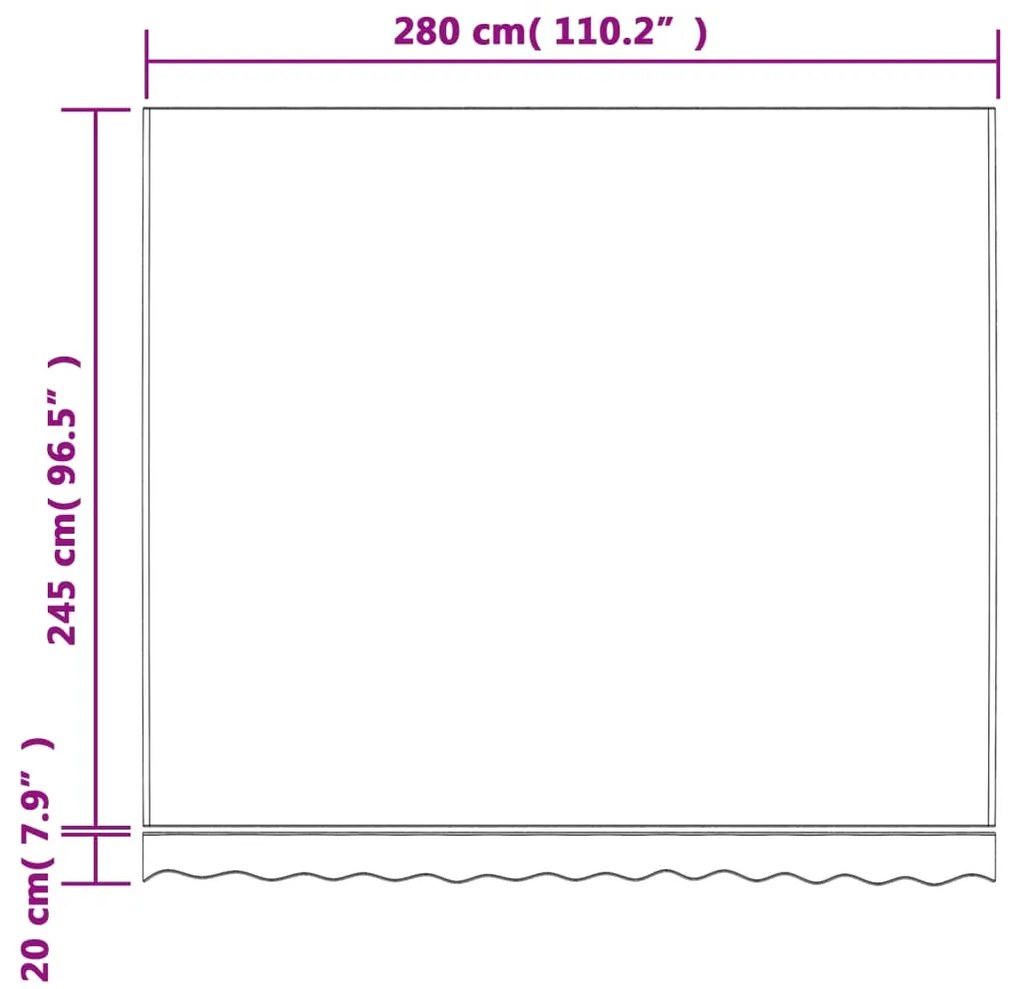 Tecido de substituição p/ toldo 3x2,5 m riscas vermelho/branco