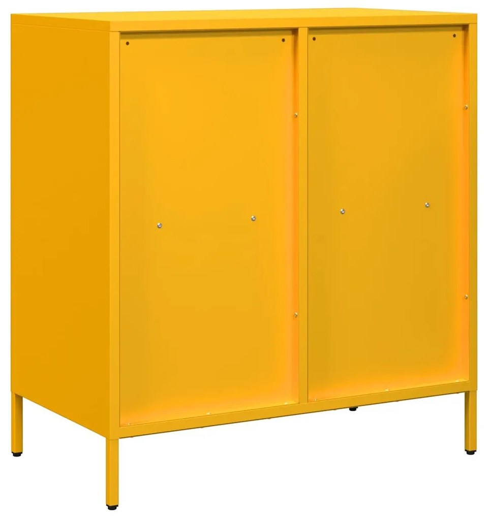 Aparador 68x39x73,5 cm aço laminado a frio amarelo mostarda